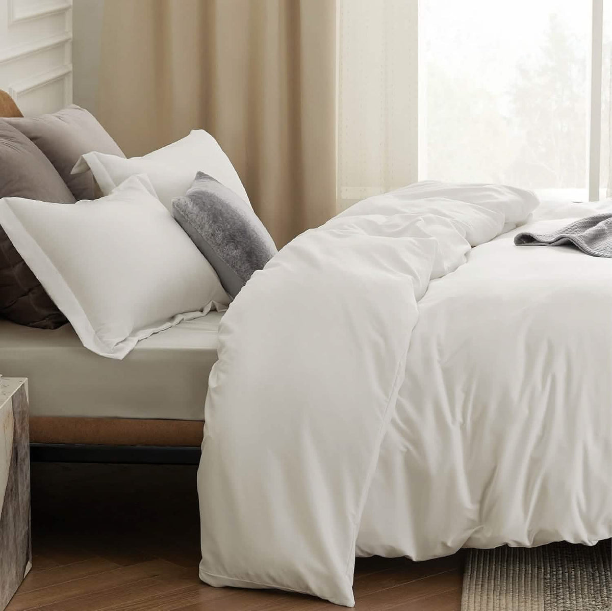 Duvet Cover Set, Brushed Microfiber for Guest Rooms and Everyday Bedroom Styling, 9 Sizes and 36 Colors image 9