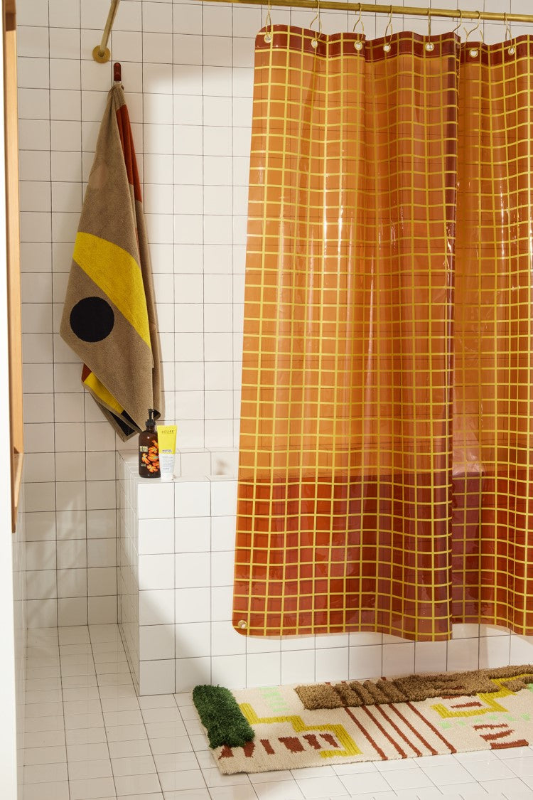 Shower Curtain, 2x2 in Honey, EVA with 30% Recycled Content, 12 Gauge Material for Bathroom Showers, Privacy Screening and Everyday Decor image 9