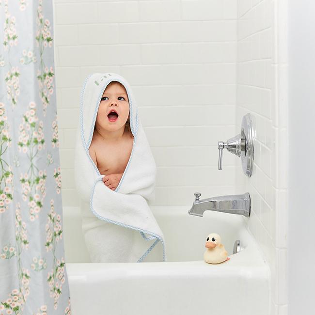 Bath Linen, Baby Hooded Towel, Organic Cotton Shell for Daily Bathroom Routines and Guest Baths, 18 Color Options image 9
