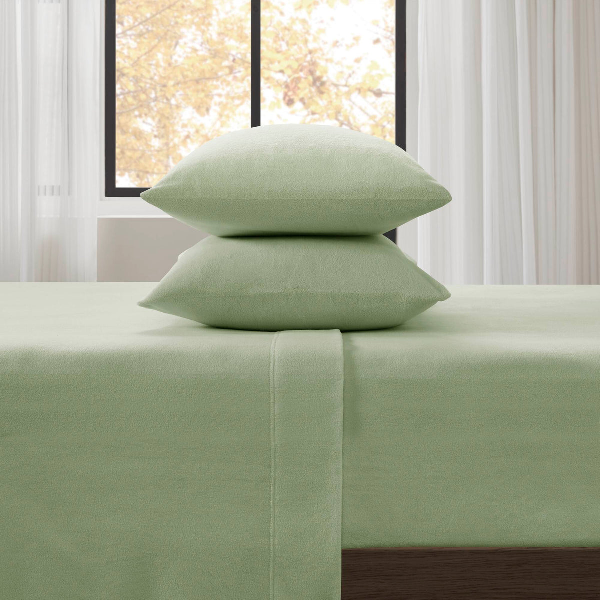 Bed Sheet Set, Micro Fleece, Machine-Washable Care for Everyday Bedroom Comfort and Guest Rooms, 6 Sizes and 15 Colors image 9