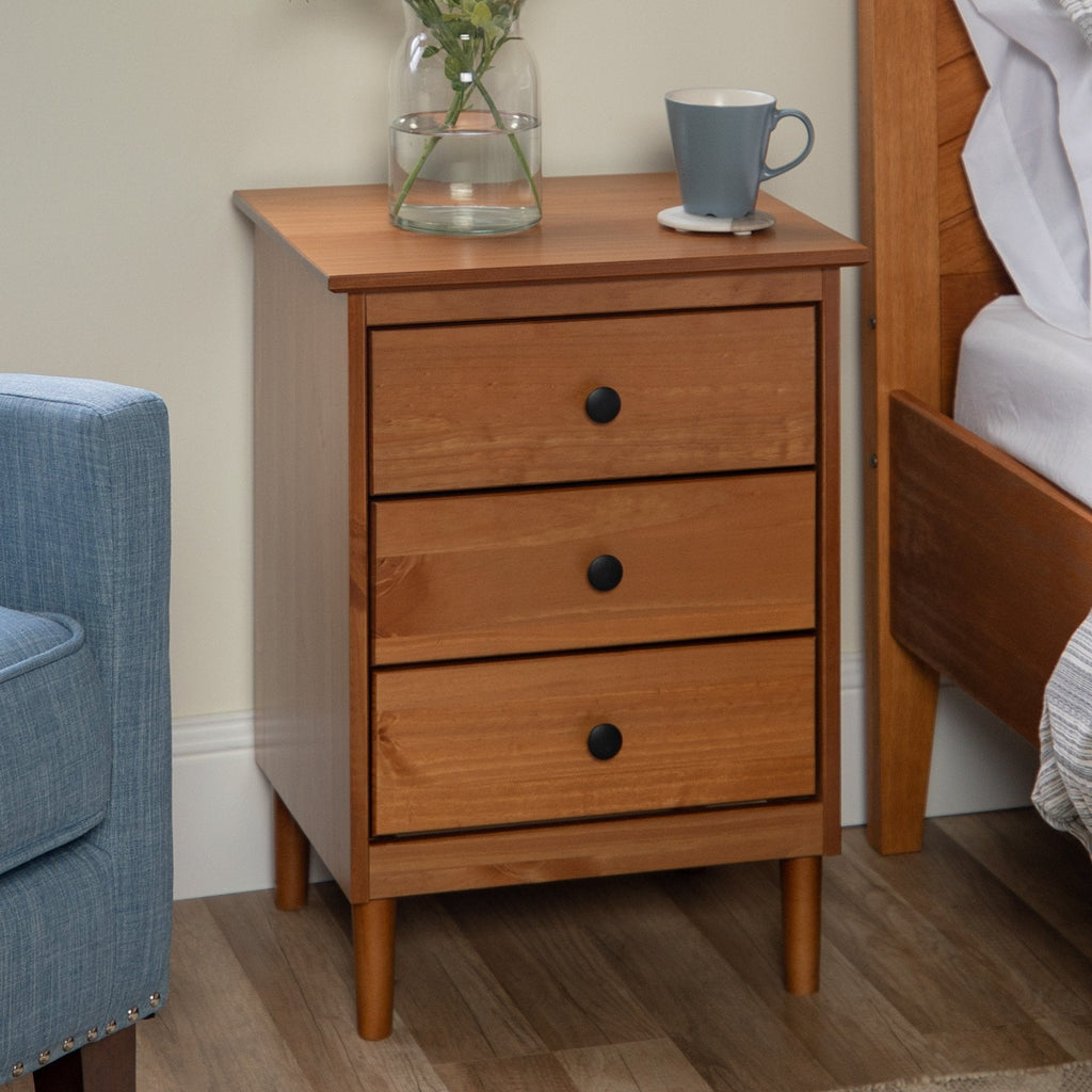 Nightstand, Spencer Solid Transitional Wood for Bedrooms, Bedside Essentials and Everyday Storage, 2 Size Options image 9