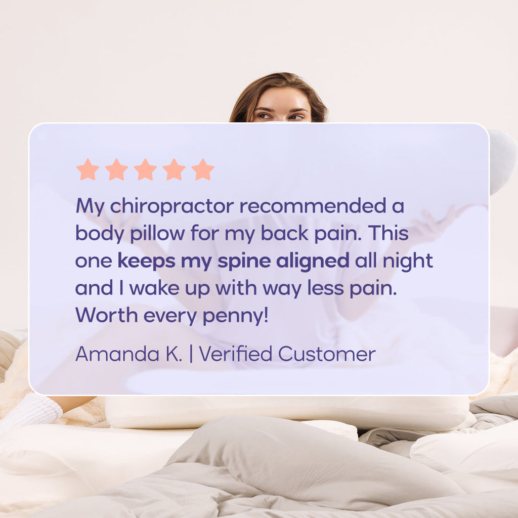 Bed Pillow, BodyAlign Plus and Cooling for Sleeping, Reading and Bedroom Comfort, 4 Color Options image 9