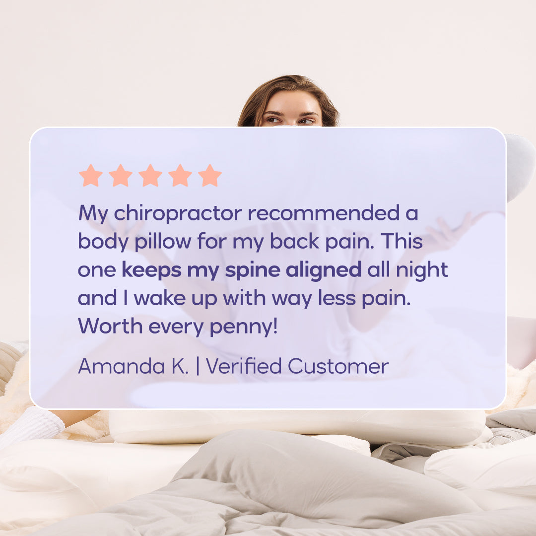 Bed Pillow, BodyAlign Plus and Cooling for Sleeping, Reading and Bedroom Comfort, 4 Color Options image 9