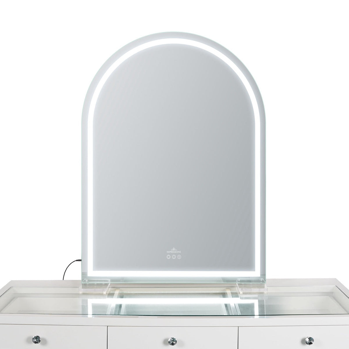 Vanity Mirror, Stage Lite Arch XL, Lightweight Design for Dressing Tables, Makeup Routines and Bedroom Vanities, 2 Style Options image 9