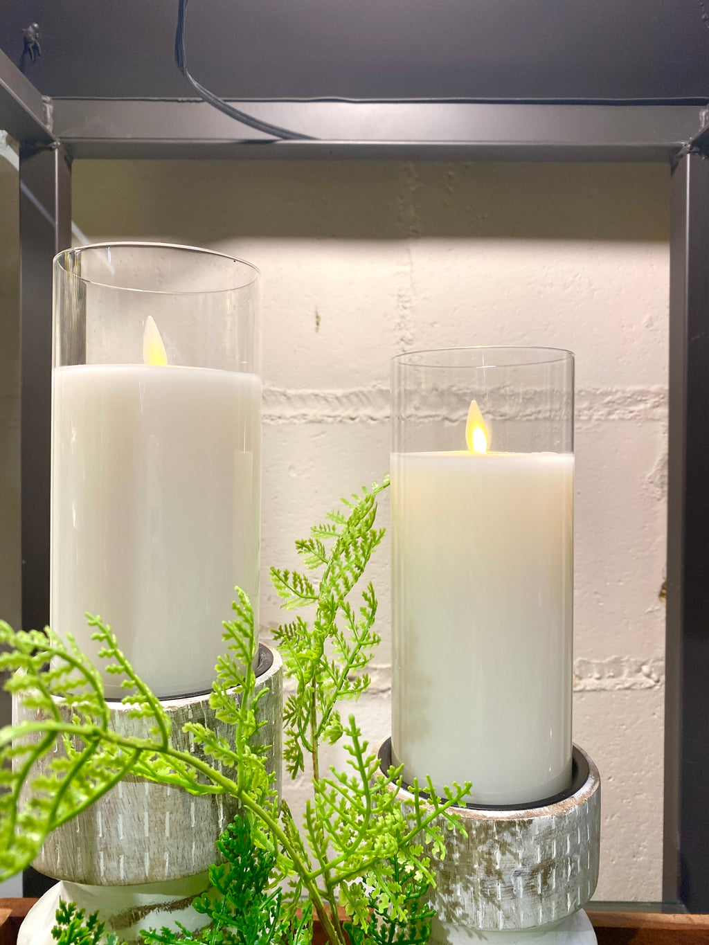 Flameless Candle, Cream Moving LED Glass Set for Mantels, Entryways and Holiday Displays, Designed for Everyday Home Use image 9