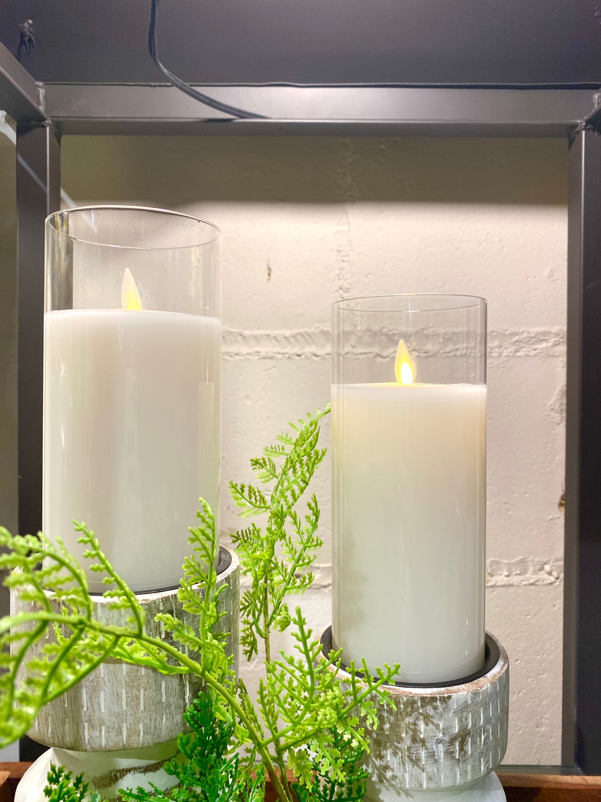 Flameless Candle, Cream Moving LED Glass Set for Mantels, Entryways and Holiday Displays, Designed for Everyday Home Use image 9