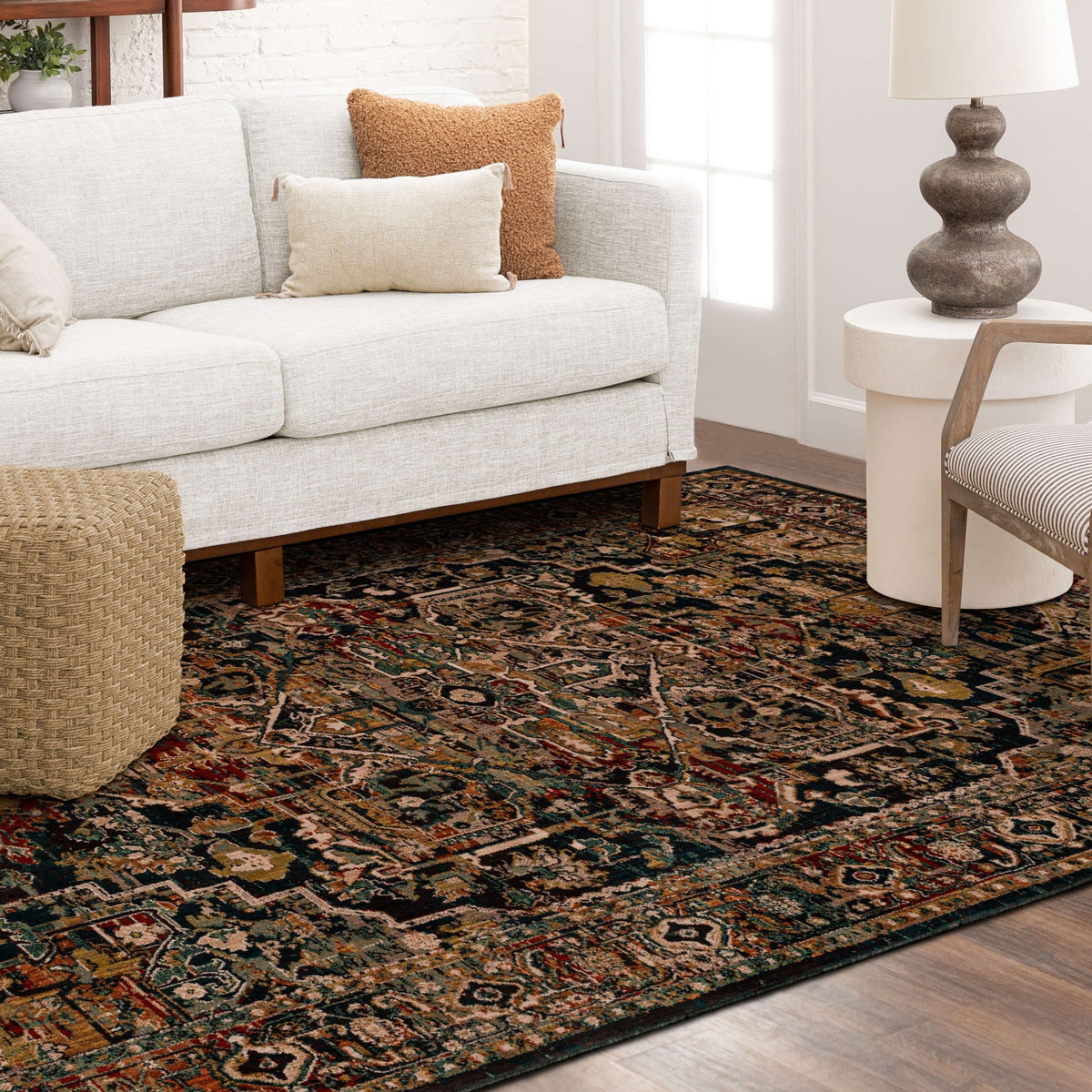 Area Rug, Spice Market Alcantara Sapphire for Living Rooms, Bedrooms and Entryways, 5 Size Options image 9