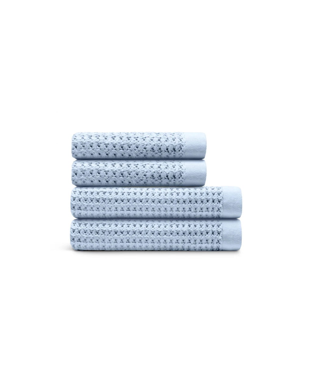 Bath Towel Set, Supima Waffle 4pc Bundle for Home Bathrooms and Everyday Care, 13 Color Options image 9