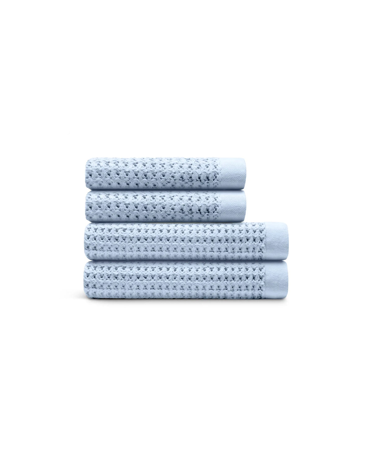 Bath Towel Set, Supima Waffle 4pc Bundle for Home Bathrooms and Everyday Care, 13 Color Options image 9