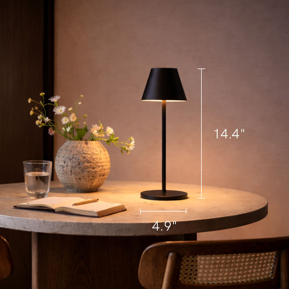 Portable Table Lamp, Rechargeable LED Black for Bedrooms, Living Rooms and Reading Corners, 3 Color Options image 9