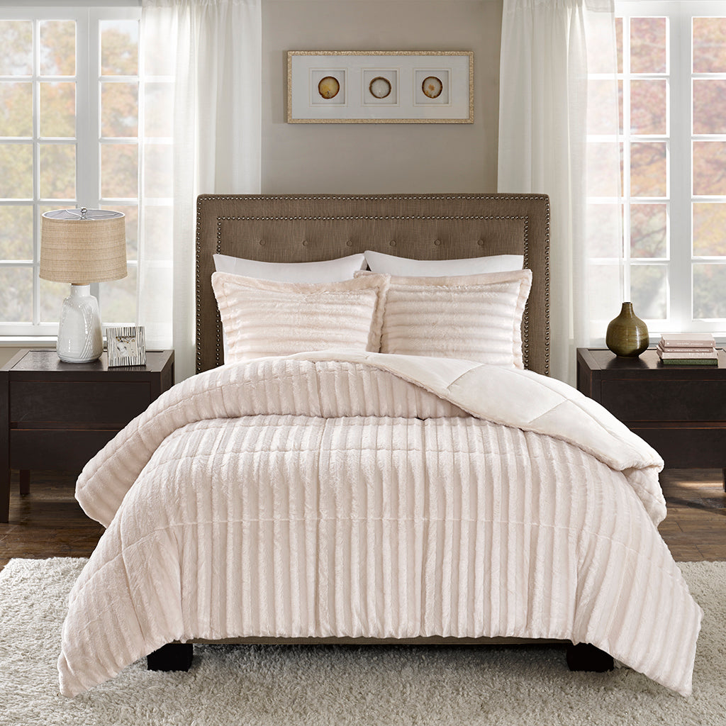 Bed Comforter, Duke Faux Fur Mini Set, Machine-Washable Care, Hypoallergenic Comfort for Everyday Bedding and Comfortable Sleep image 9