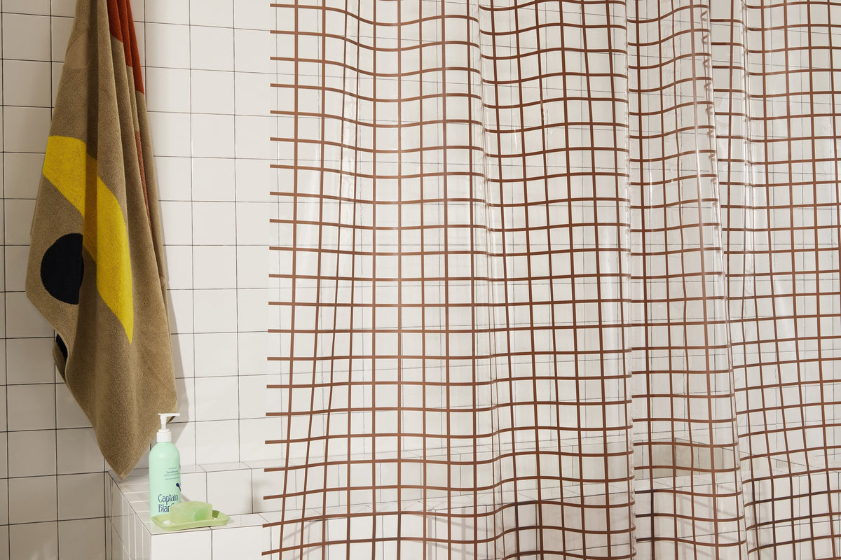 Shower Curtain, 2x2 in Chocolate, EVA with 30% Recycled Content for Shower Areas, Bathroom Privacy and Everyday Bath Decor image 9