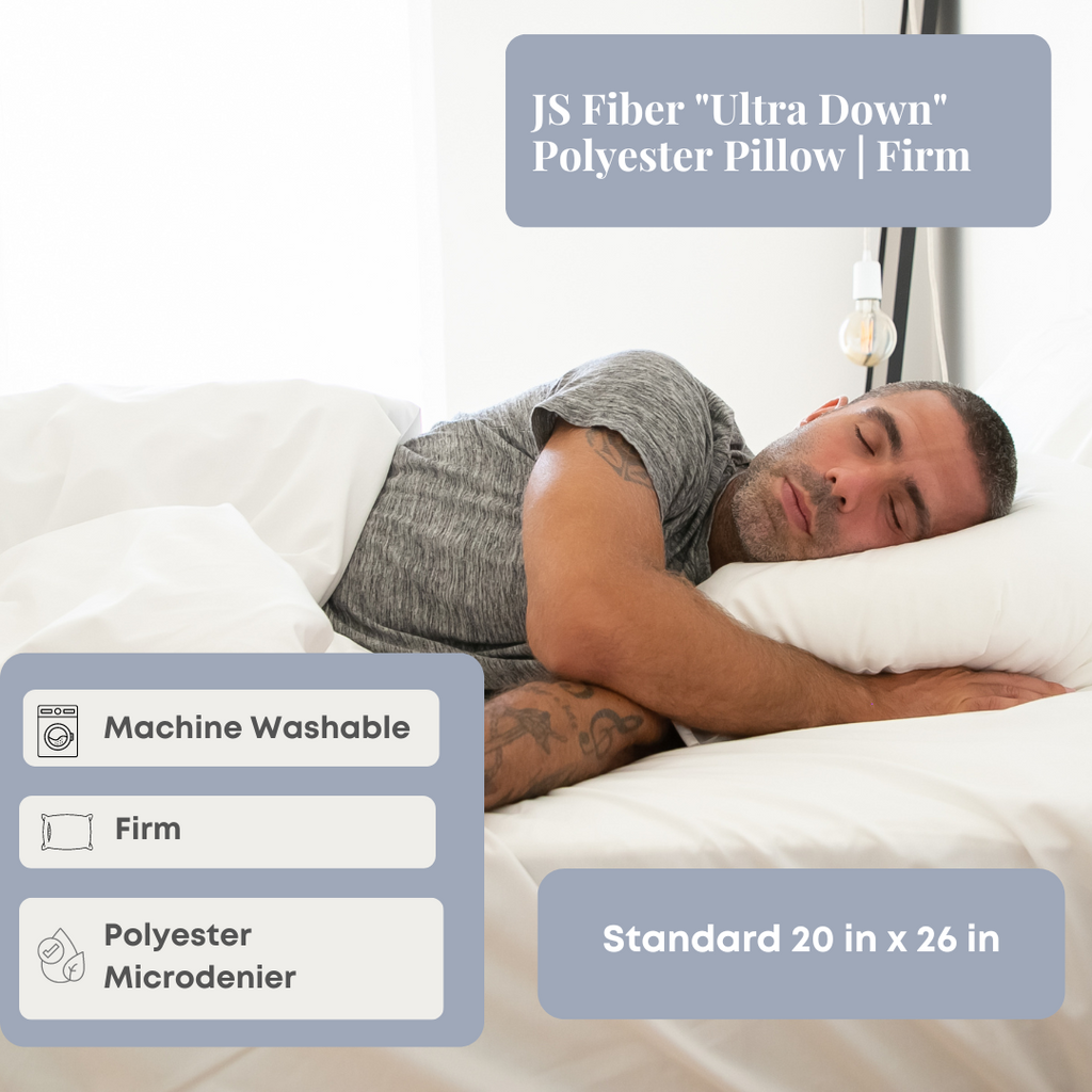 Bed Pillow, "Ultra Down" Polyester Firm, Machine-Washable Care, Hypoallergenic Comfort for Everyday Sleep and Guest Room Bedding image 9