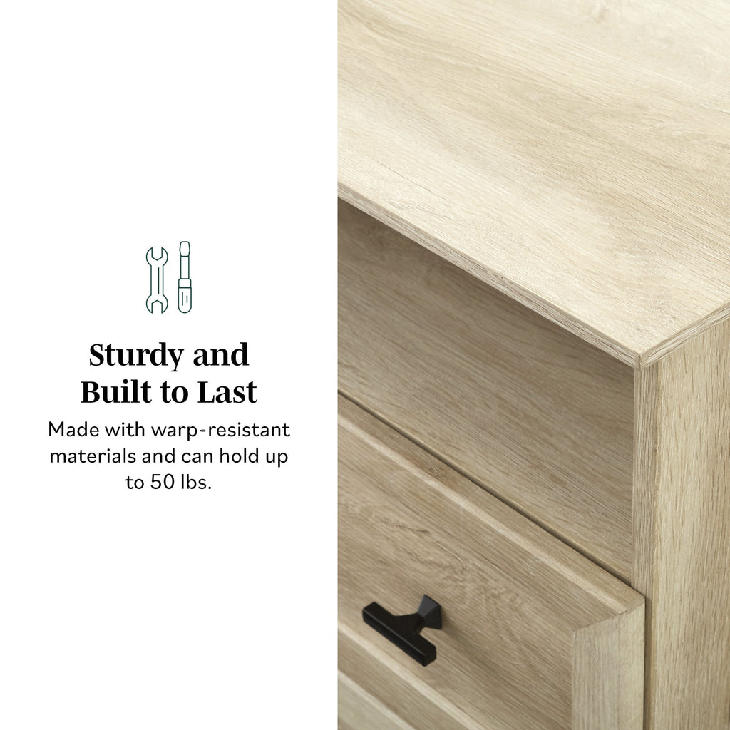 Nightstand, Clyde Classic 2 Drawer Side Table for Bedside Storage, Bedroom Organization and Guest Rooms, 2 Color Options image 9
