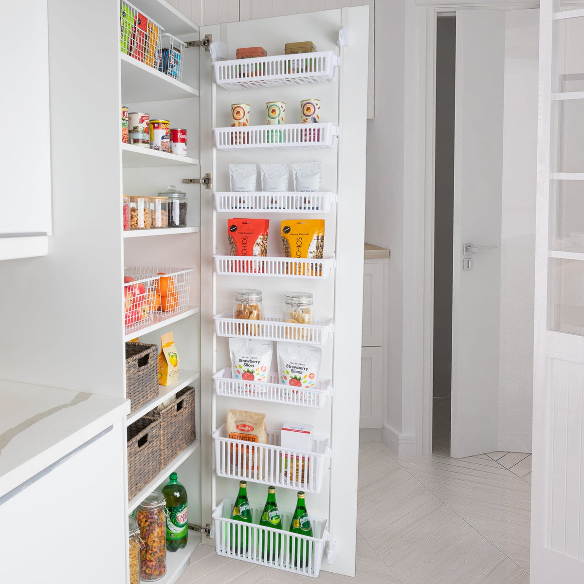 Home Storage Organizer, Over Door Pantry Multiple Sizes for Closets, Shelves and Everyday Organization, 3 Sizes and 5 Colors image 9