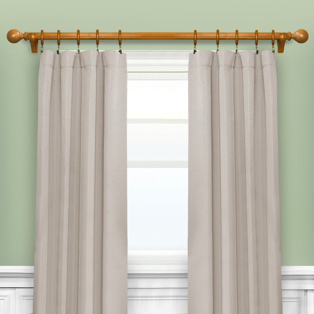 Window Curtain, (4FT & 6FT & 8FT) 1 3 8 in. Wood Single Rod for Windows, Room Styling and Everyday Privacy, 5 Sizes and 3 Colors image 9