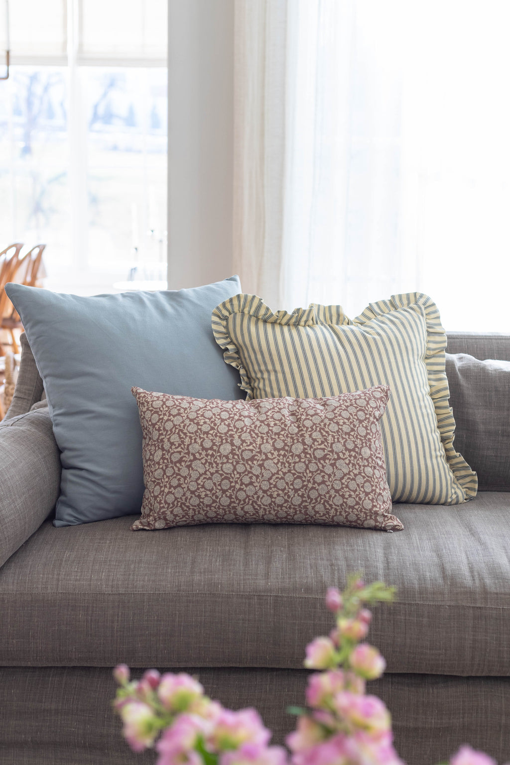 Decorative Pillow Cover Set, Ellis Ruffle 18" 20" 22" 26" 12x20" 12x40", Machine-Washable Care for Sofas, Beds and Living Room Accents image 10