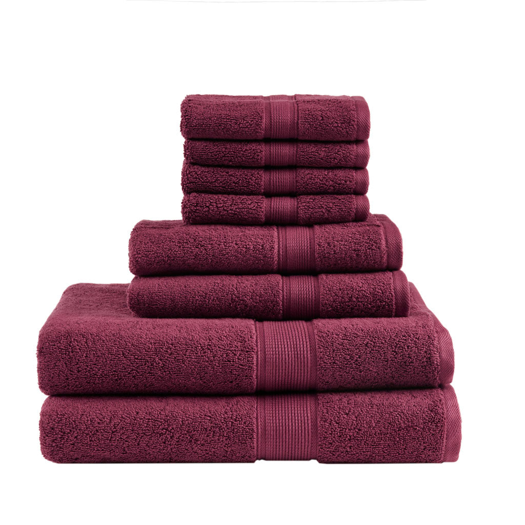 Bath Linen, 800GSM Premium Long Staple Cotton 8 Piece, Machine-Washable Care for Home Bathrooms and Everyday Care, 26 Color Options image 10