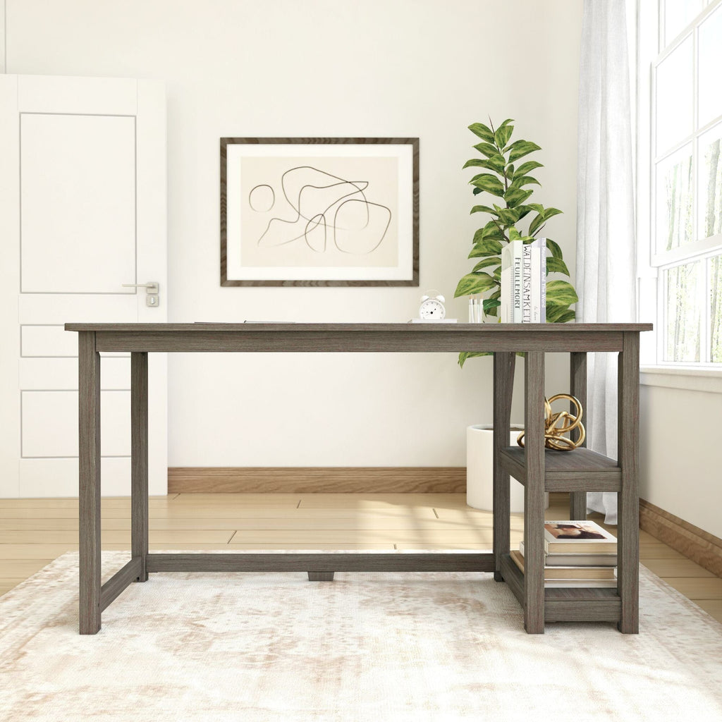 Computer Desk, 55", Solid Wood Construction for Home Offices, Computer Work and Study Spaces, 3 Color Options image 10