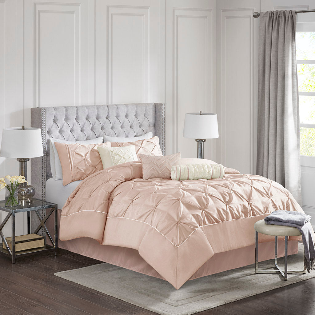 Bed Comforter, Laurel 7 Piece Tufted Set, Machine-Washable Care, Hypoallergenic Comfort for Year-Round Bedroom Comfort and Restful Sleep image 10