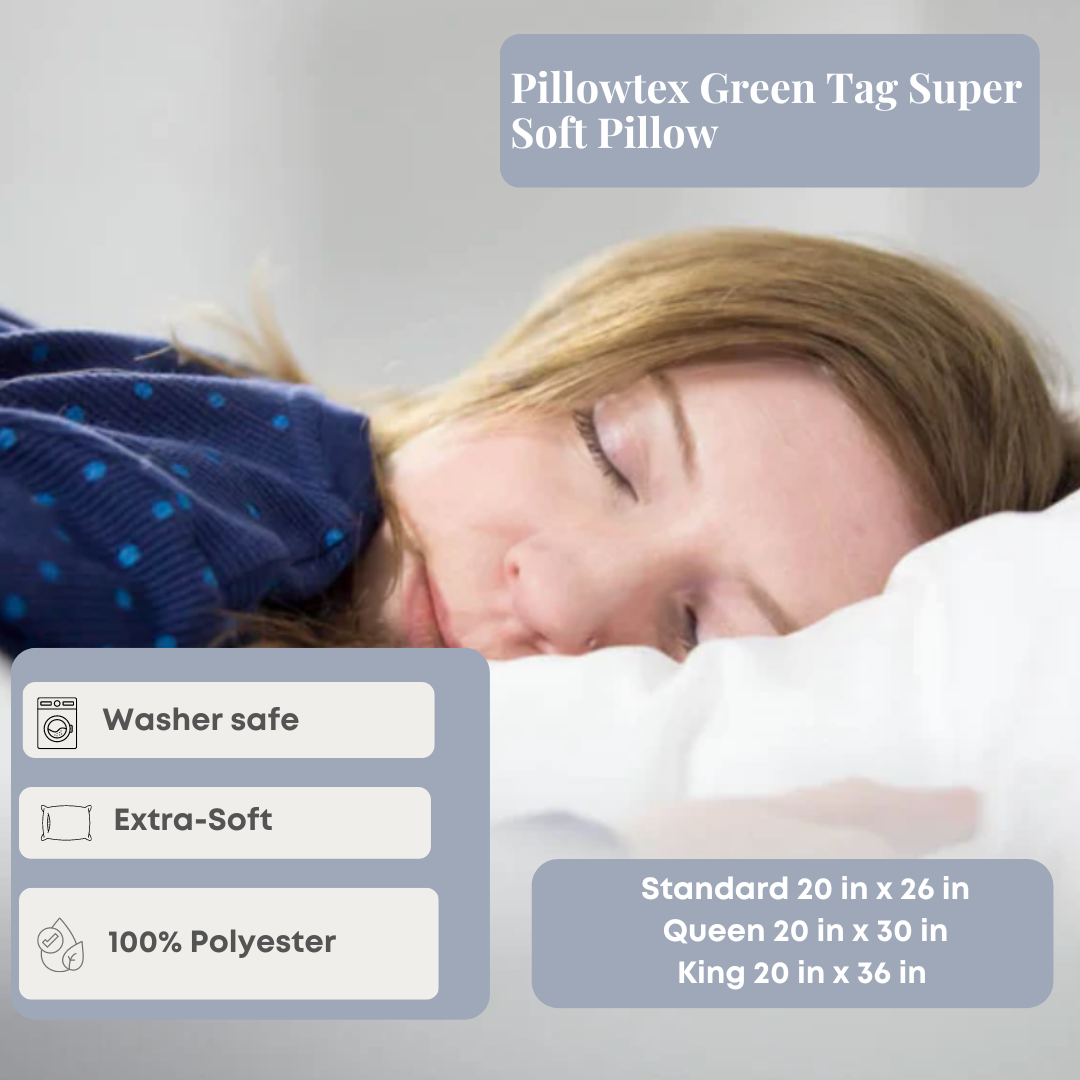 Bed Pillow, Green Tag Super Soft for Sleeping, Reading and Bedroom Comfort, 3 Size Options image 10