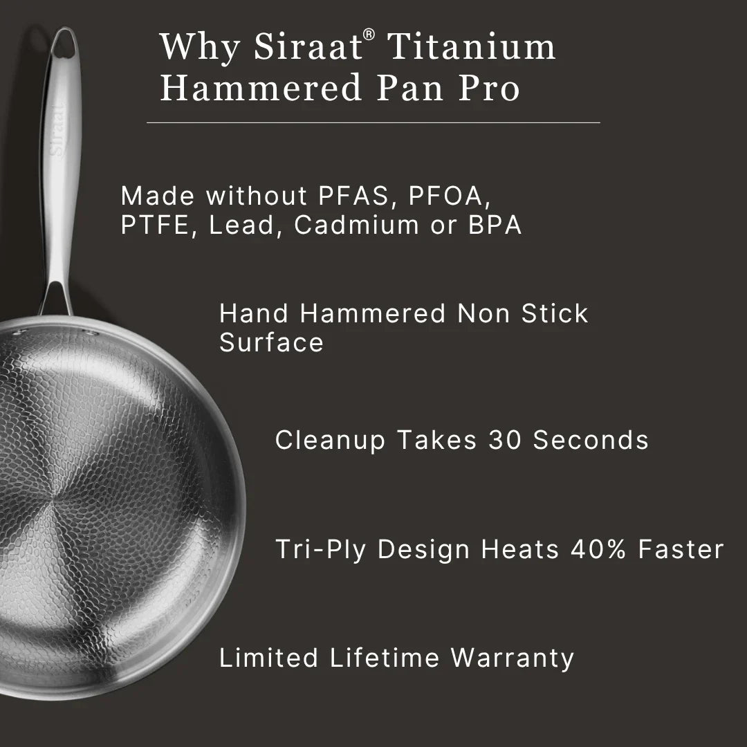 Kitchen Cookware, Titanium Hammered Pan Pro Standard for Everyday Meals and Home Cooking, Designed for Stovetop Cooking and Daily Meal Prep image 10
