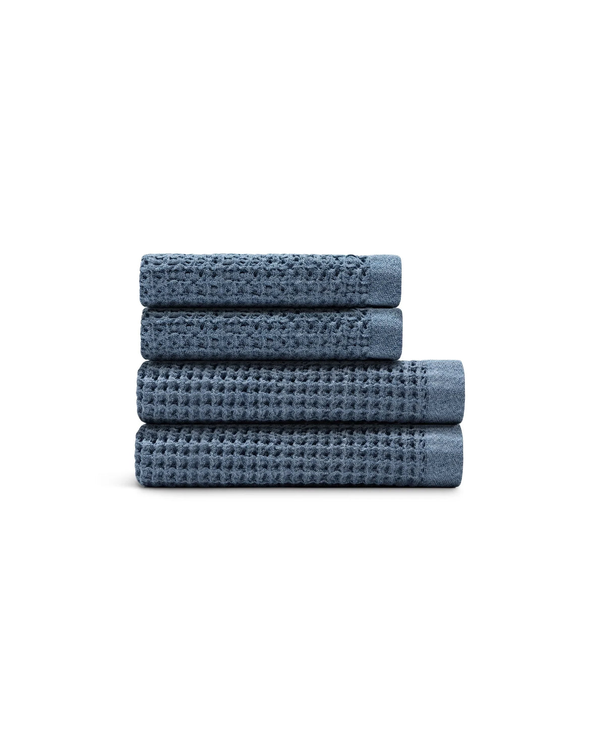 Bath Towel Set, Supima Waffle 4pc Bundle for Home Bathrooms and Everyday Care, 13 Color Options image 10
