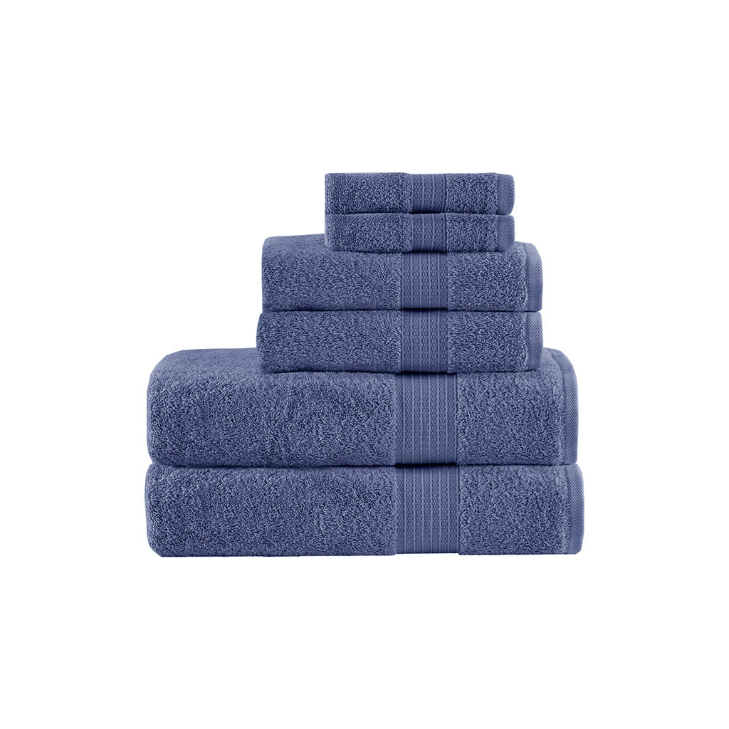 Bath Linen, Organic 6 Piece Cotton Towel Set, Machine-Washable Care for Daily Bathroom Routines and Guest Baths, 8 Color Options image 10