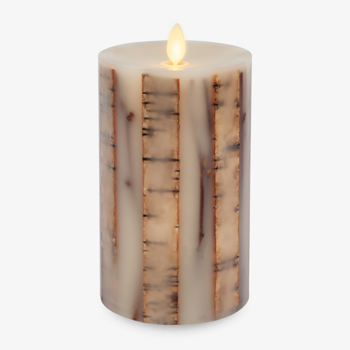Flameless Candle, Ivory Embedded Birch and Twigs Pillar for Mantels, Entryways and Holiday Displays, 2 Size Options image 10