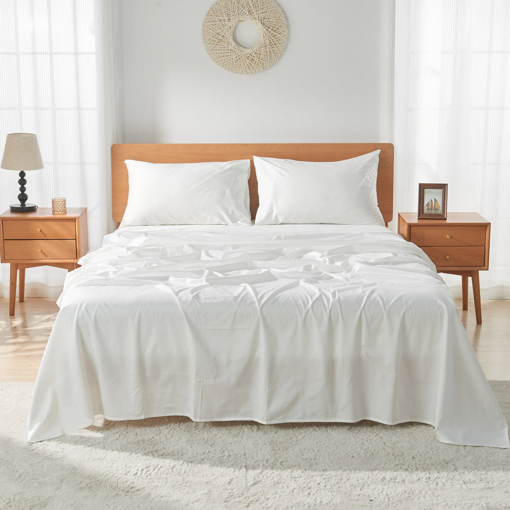 Bed Sheet Set, LuxeSoft Cotton, Breathable Construction for Master Bedrooms, Guest Beds and Daily Use, 6 Sizes and 5 Colors image 10