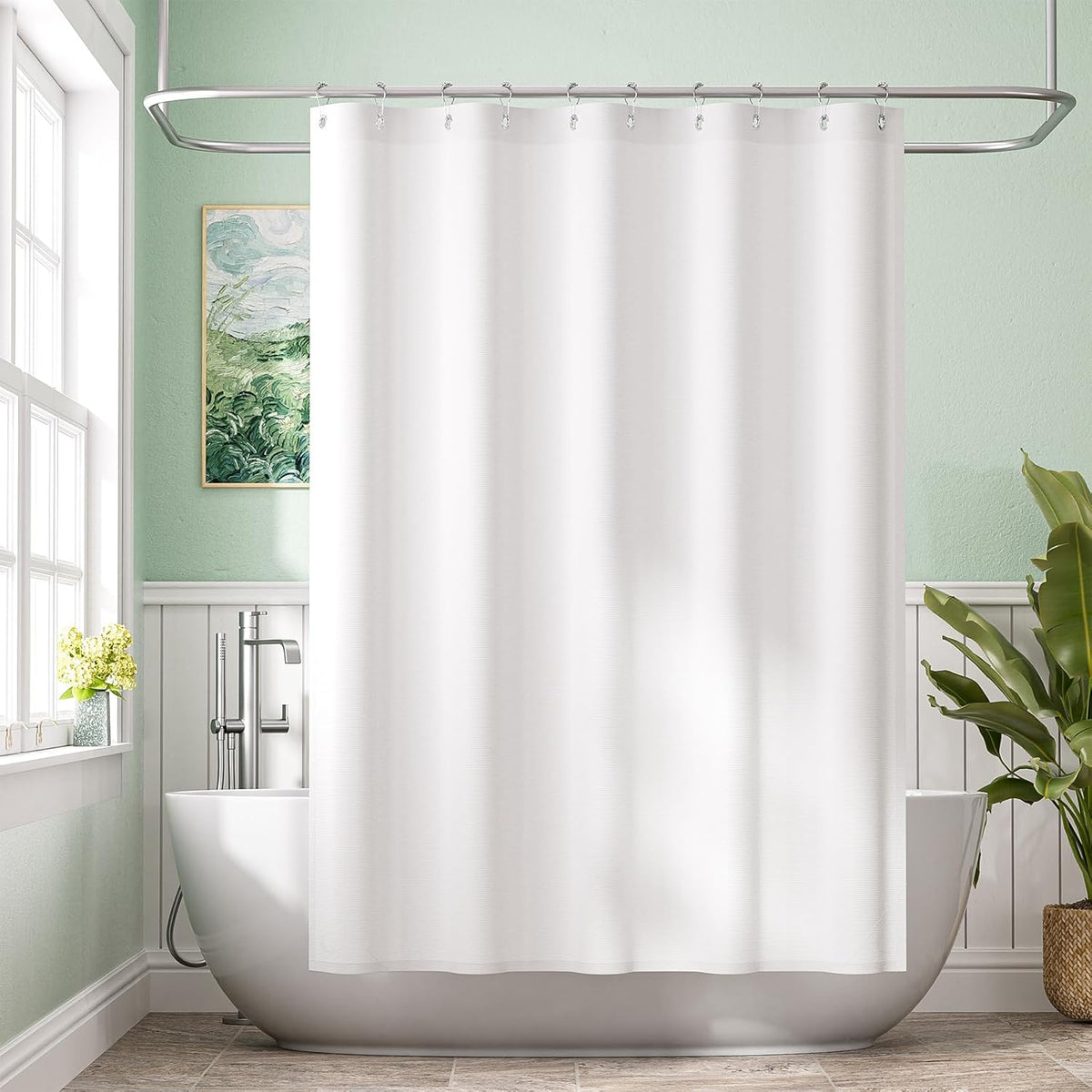 Bathroom Accessory, Waterproof Fabric Shower Curtain Liner, 120, Machine-Washable Care for Guest Baths and Daily Bathroom Routines image 10
