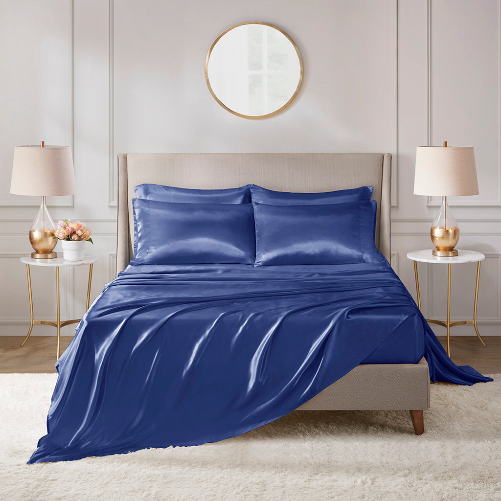 Bed Sheet Set, Satin for Master Bedrooms, Guest Beds and Daily Use, 6 Sizes and 12 Colors, Designed for Everyday Home Use image 10