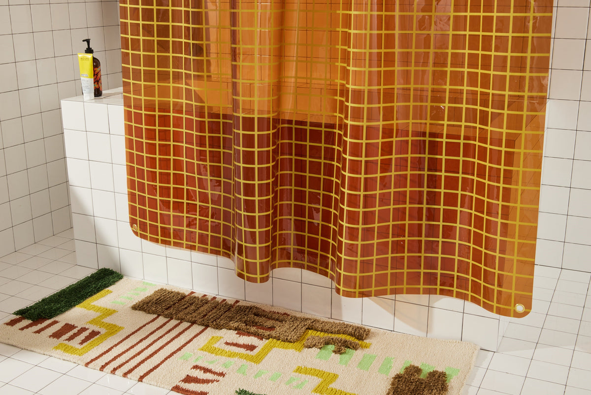 Shower Curtain, 2x2 in Honey, EVA with 30% Recycled Content, 12 Gauge Material for Bathroom Showers, Privacy Screening and Everyday Decor image 10