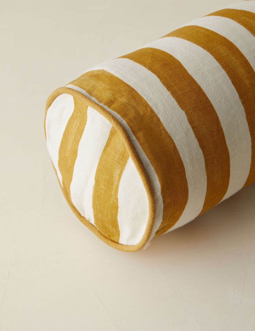Bed Pillow, Painterly Stripe Linen Long Bolster for Everyday Sleep and Guest Room Bedding, 3 Color Options image 10