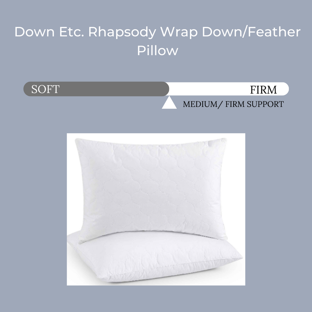 Bed Pillow, Etc. Rhapsody Wrap Feather Featured at Many, Machine-Washable Care for Everyday Sleep and Guest Room Bedding, 4 Size Options image 10