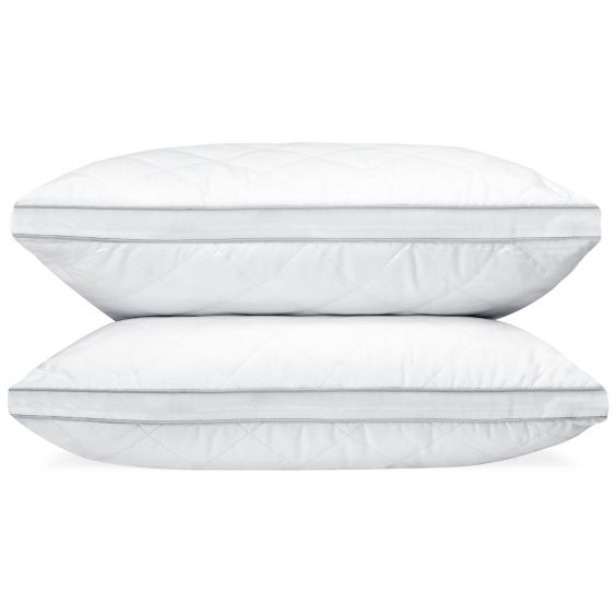 Bed Pillow, Envirosleep Diamond Support Gel Fiber Fill, Breathable Construction for Sleeping, Reading and Bedroom Comfort, 3 Size Options image 10