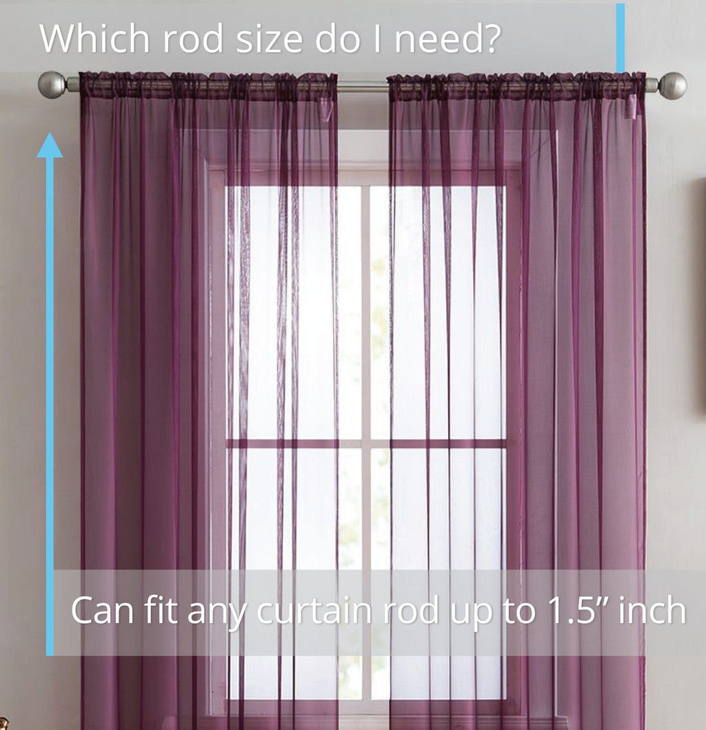 Window Curtain, Lucento Sheer Voile Rod Pocket Panels for Windows, Room Styling and Everyday Privacy, 11 Sizes and 16 Colors image 10