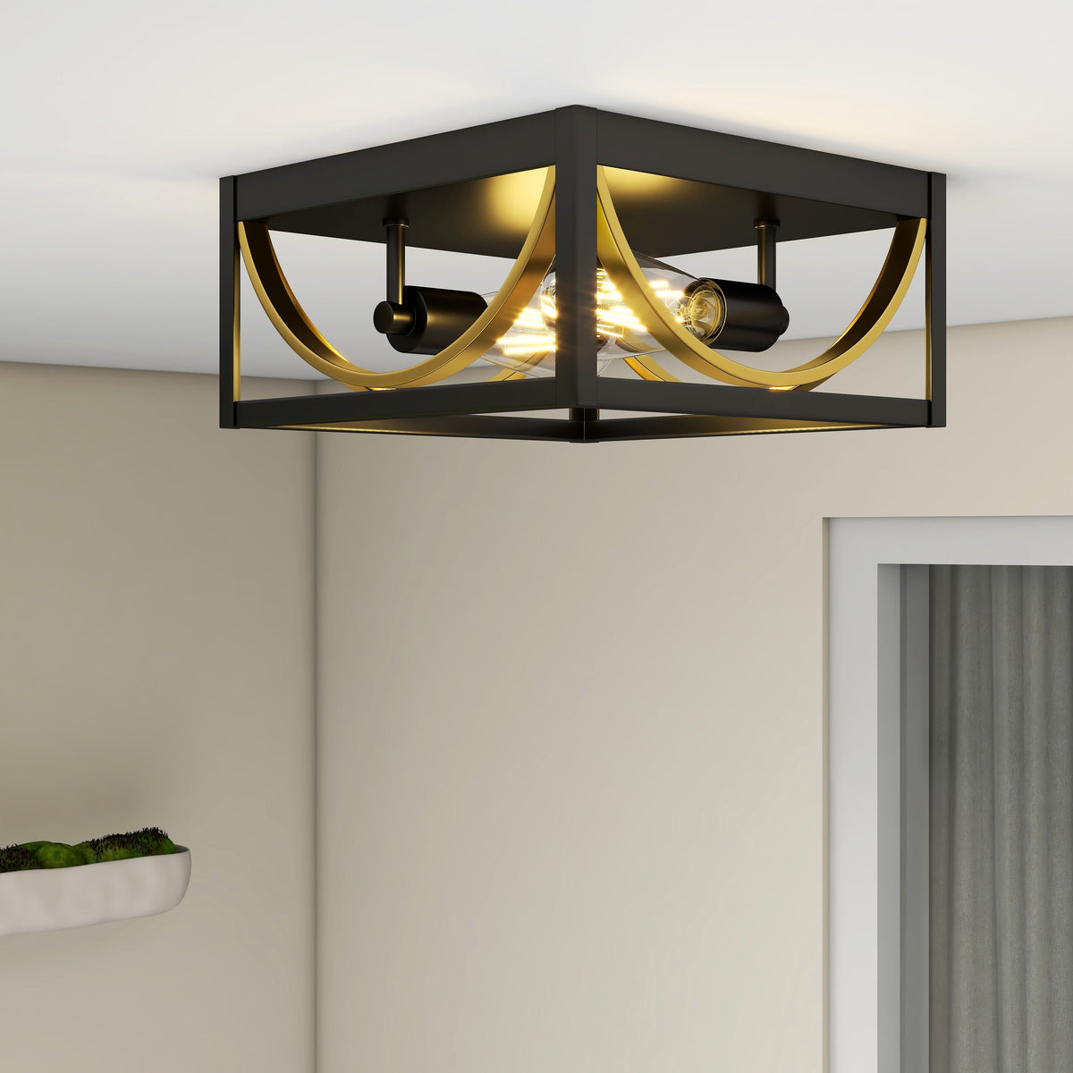 Home Lighting, Alexia 12" Flush Mount Ceiling Light Fixture for Desks, Side Tables and Warm Room Lighting image 10
