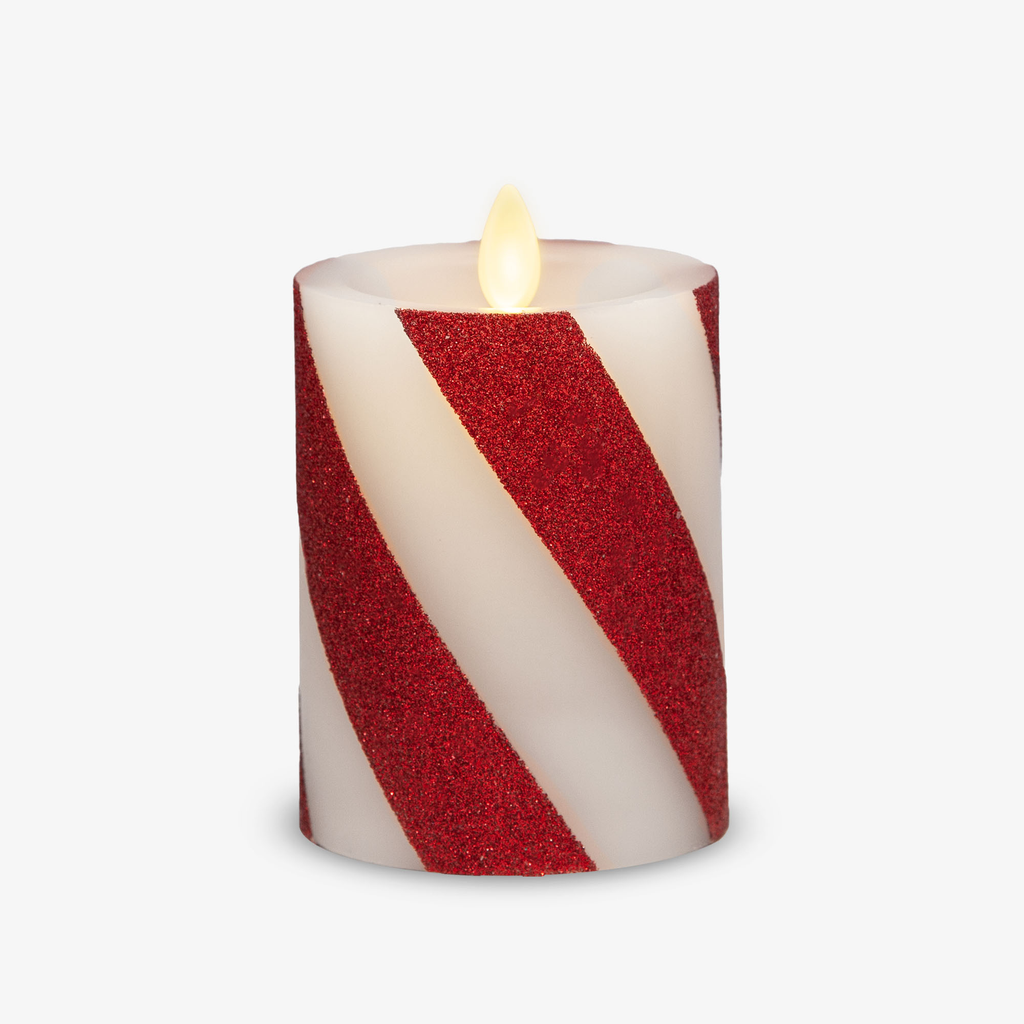 Home Fragrance, Red Candy Cane Wide Glitter Stripe White for Entryways, Bedrooms and Everyday Home Ambience, 3 Size Options image 10