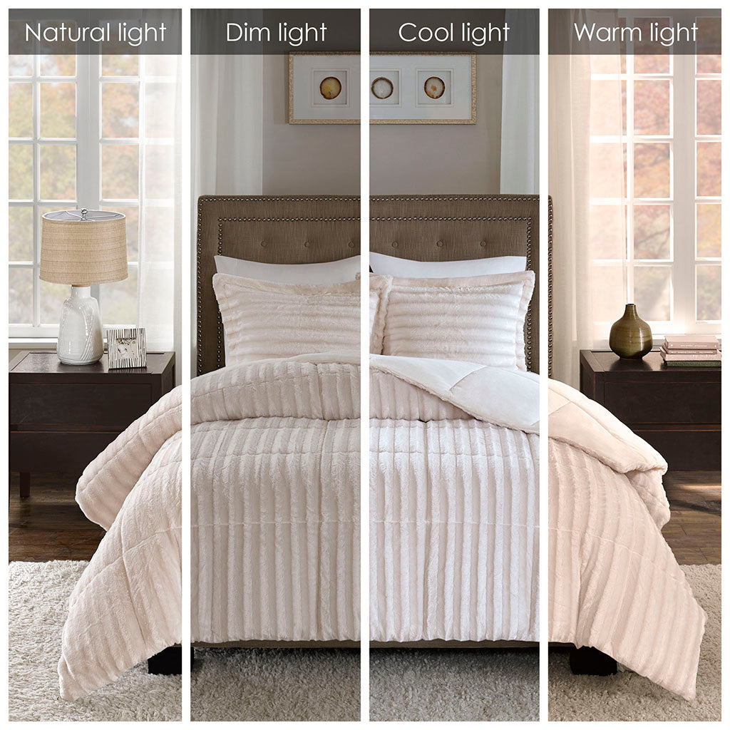 Bed Comforter, Duke Faux Fur Mini Set, Machine-Washable Care, Hypoallergenic Comfort for Everyday Bedding and Comfortable Sleep image 10
