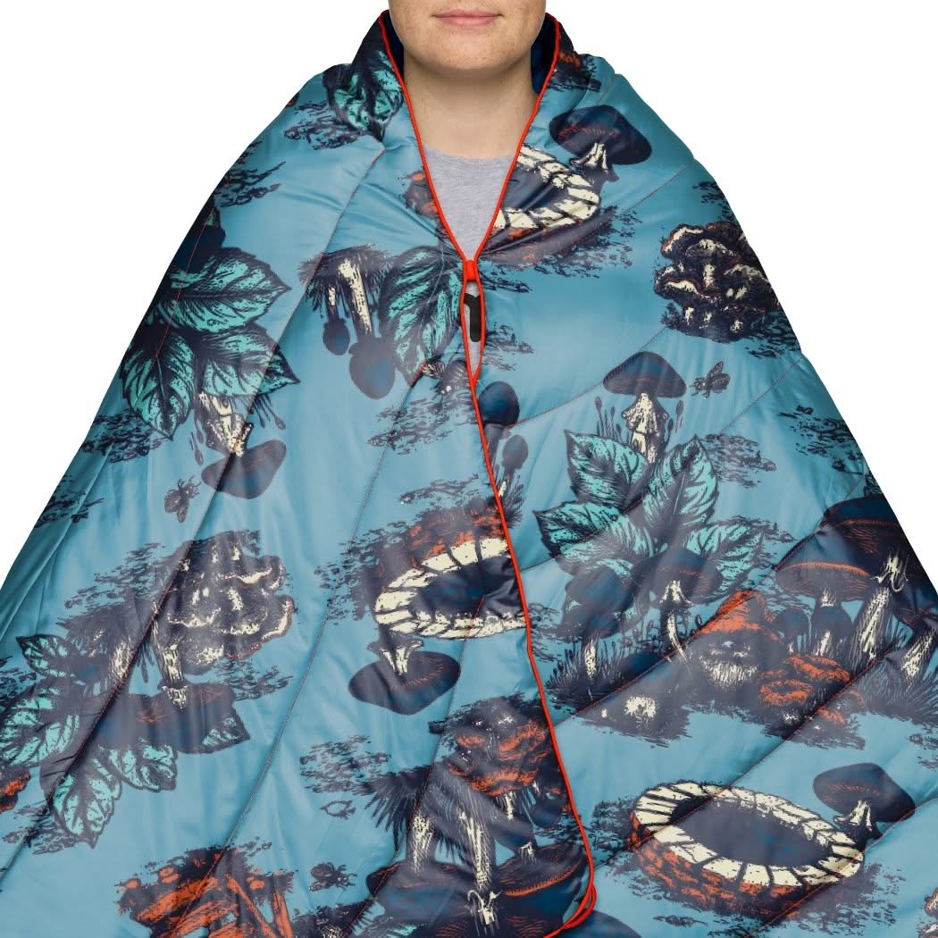 Puffy Blanket, Original Magic Mushrooms, Weather-Resistant Shell for Camping, Cabins and Outdoor Relaxation image 10