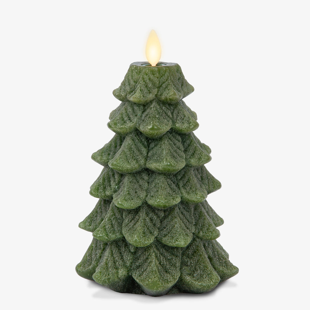 Flameless Candle, Chalky Green Tree for Bedrooms, Living Rooms and Everyday Candlelight Ambience, 2 Size Options image 10