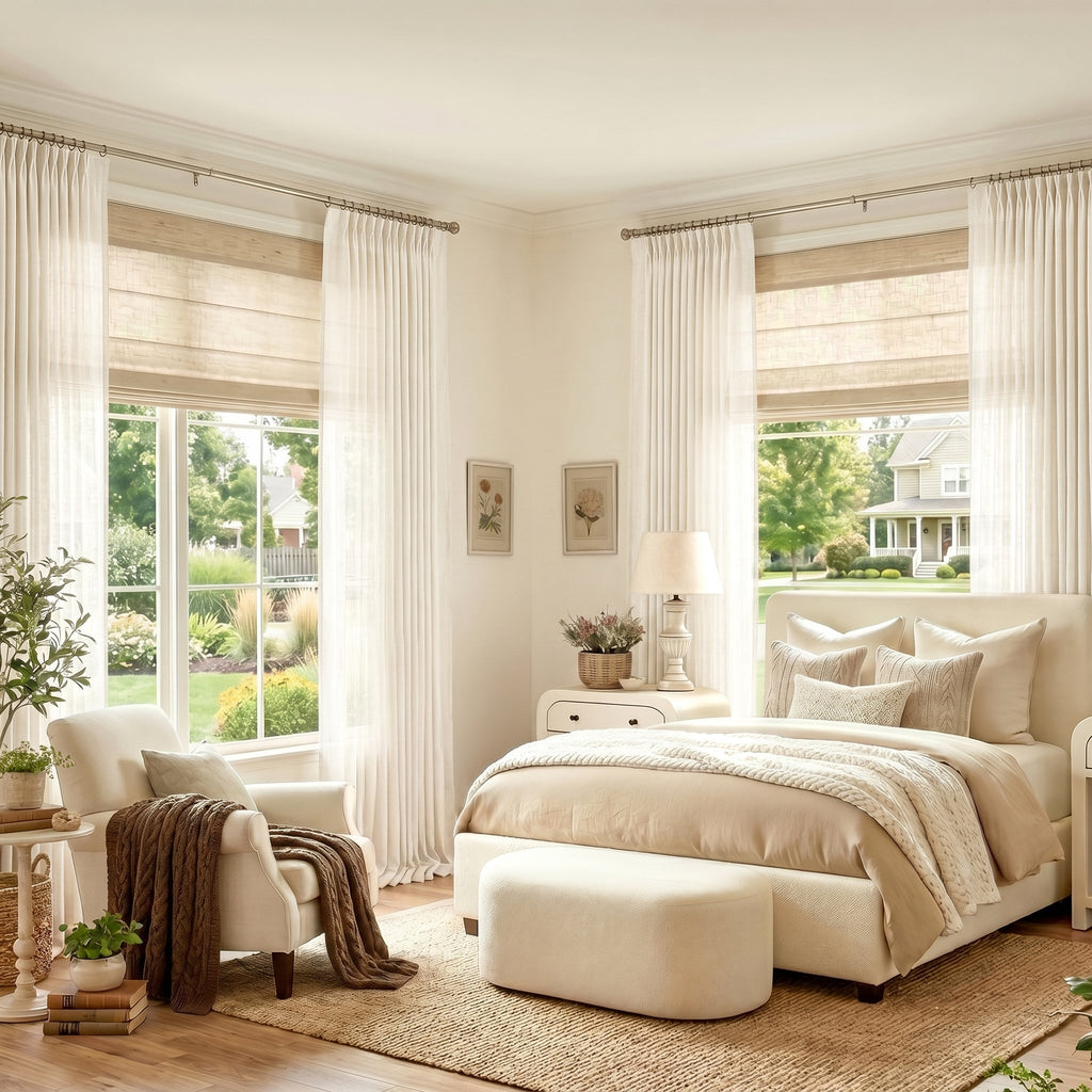 Window Curtain, Pinch Pleat Linen Blend Curtains (2 Panels) for Windows, Room Styling and Everyday Privacy, 4 Sizes and 5 Colors image 10