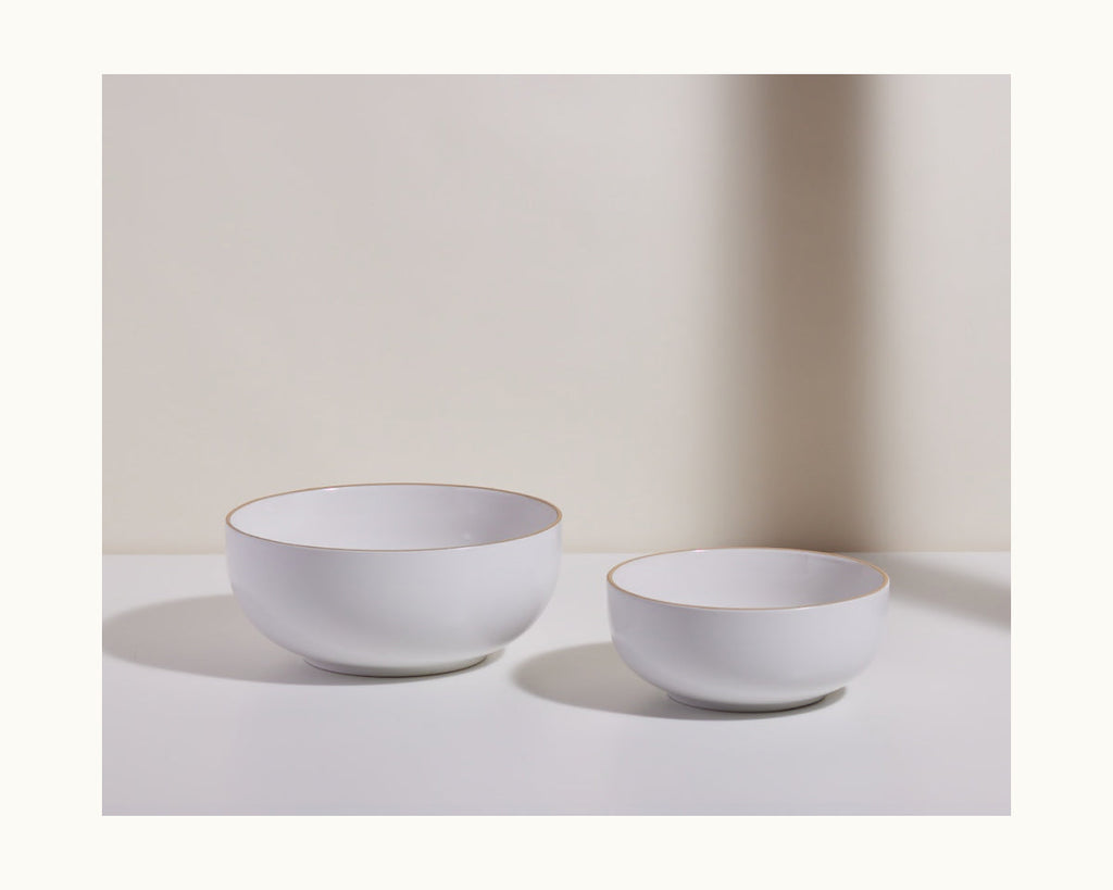 Dinnerware, Serving Bowls, Ceramic Construction for Everyday Meals and Table Settings, 5 Color Options image 10