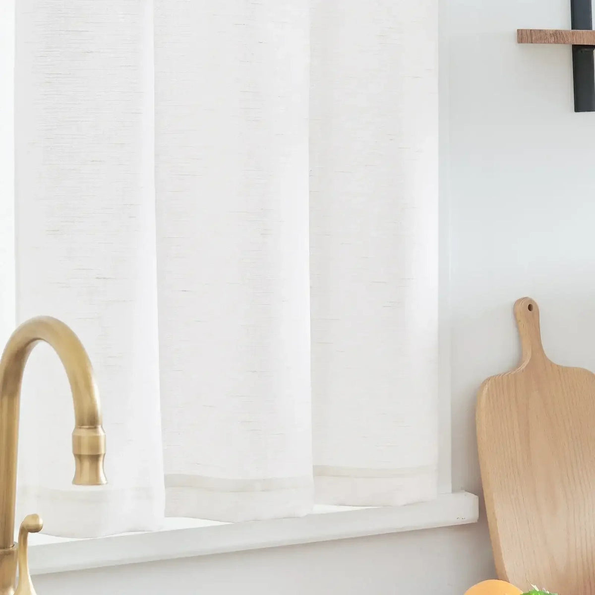 Window Curtain, Linen Textured Tier Kitchen Curtains (2, Lightweight Design for Windows, Room Styling and Everyday Privacy image 10
