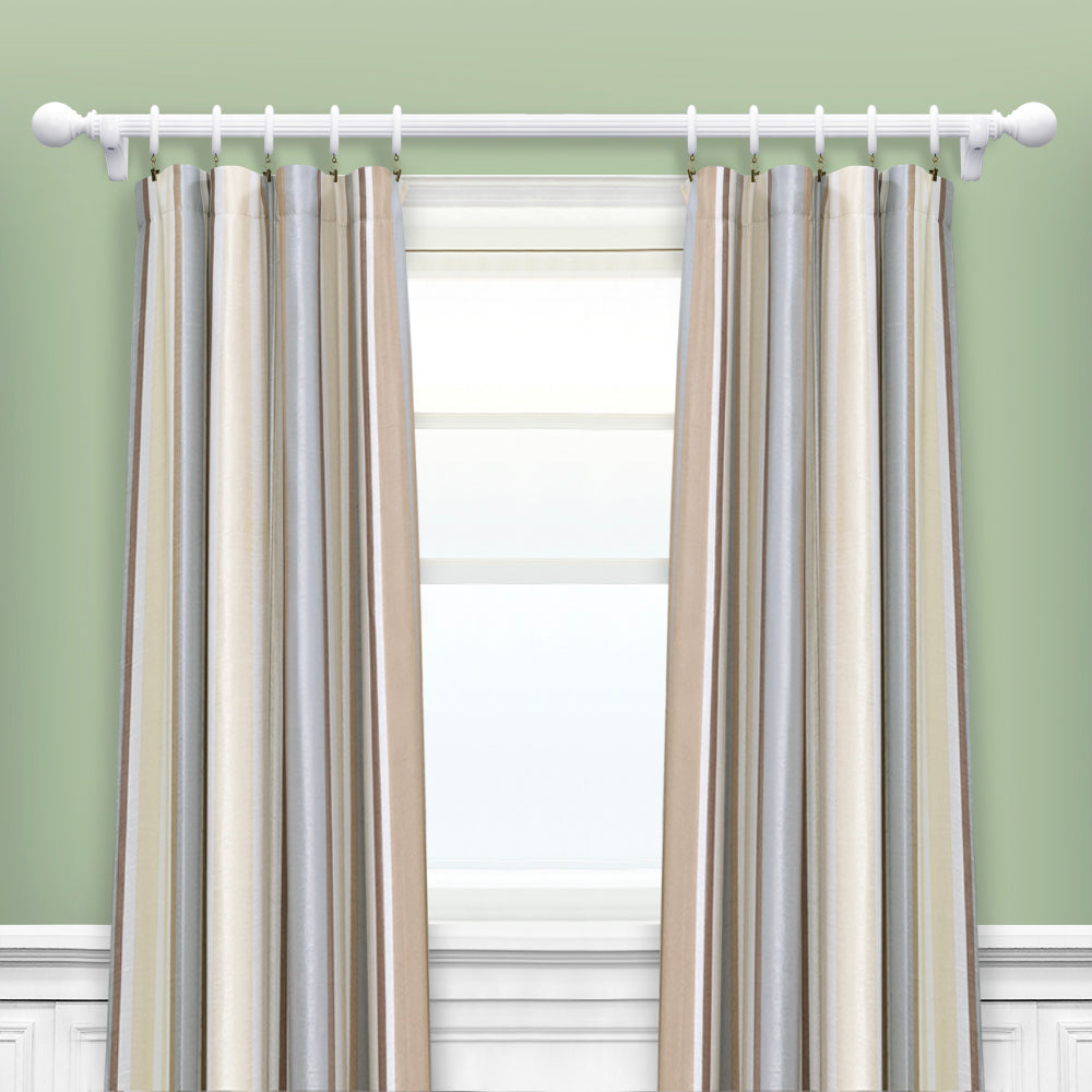 Window Curtain, (4FT & 6FT & 8FT) 1 3 8 in. Wood Single Rod for Windows, Room Styling and Everyday Privacy, 5 Sizes and 3 Colors image 10