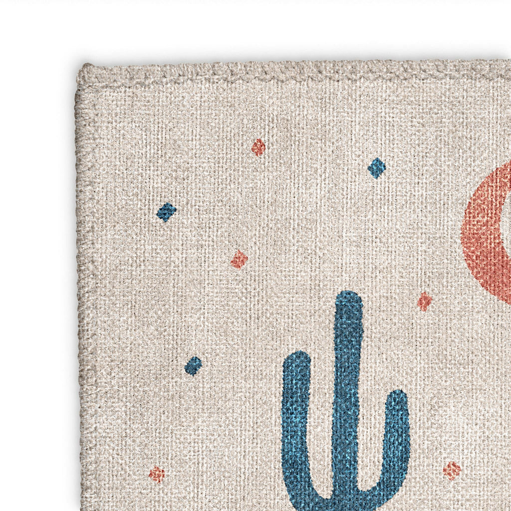 Area Rug, Desert Coyote Denim Blue & Terracotta for Hallways, Dining Spaces and Home Decor, 9 Size Options image 10