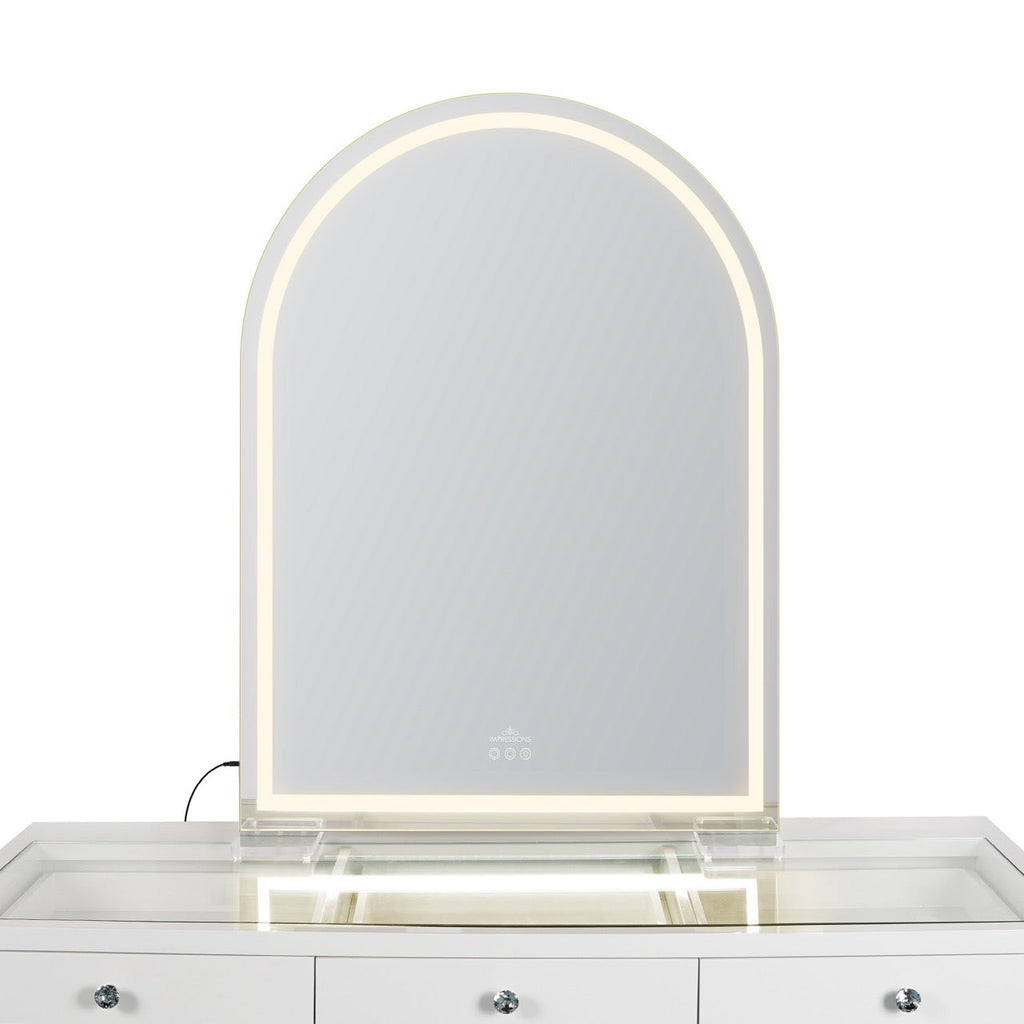 Vanity Mirror, Stage Lite Arch XL, Lightweight Design for Dressing Tables, Makeup Routines and Bedroom Vanities, 2 Style Options image 10