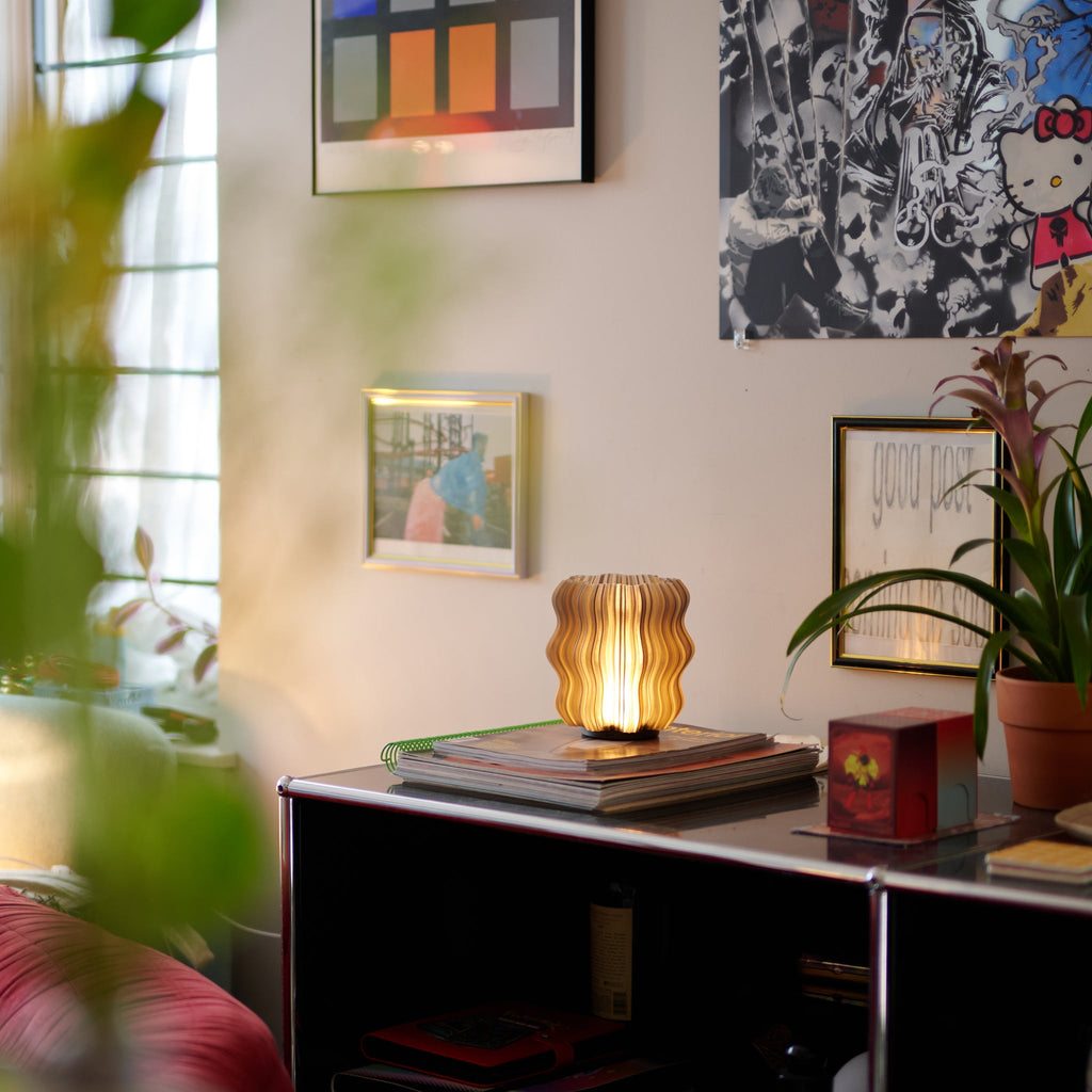 Home Lighting, Mini Wavy Lamp for Desks, Side Tables and Warm Room Lighting, 7 Color Options image 10