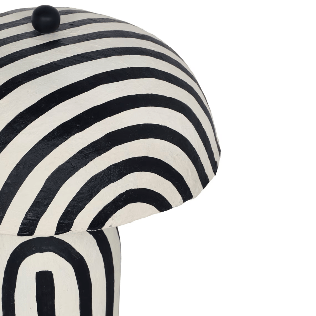 Portable Table Lamp, Lennox Striped Papier Mache for Bedrooms, Living Rooms and Reading Corners, 3 Color Options image 10